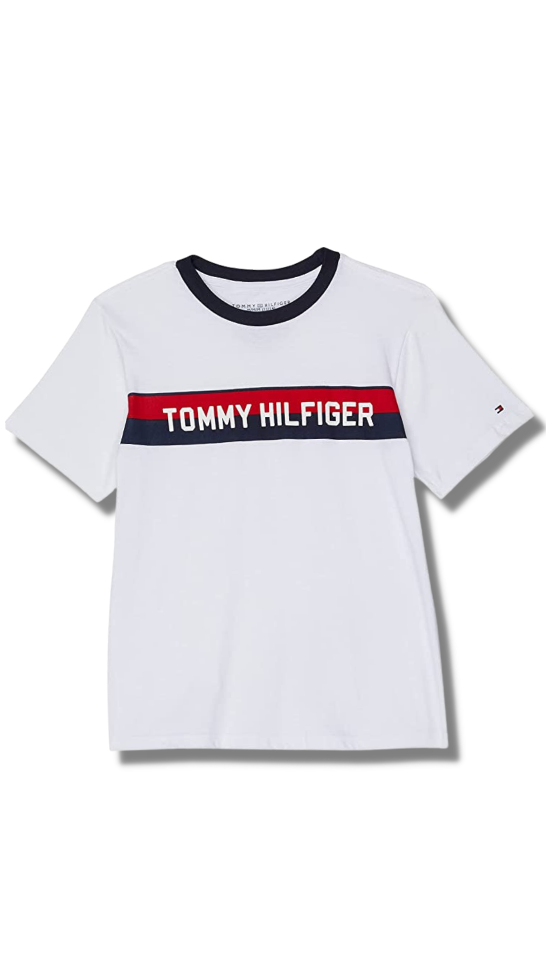 Tommy Hilfiger Short Sleeve Banner Stripe Tee (Big Kids)