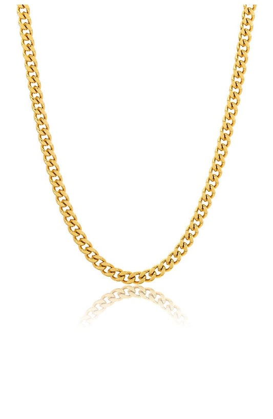 ADORNIA 14K Gold Vermeil 5mm Cuban Link Chain